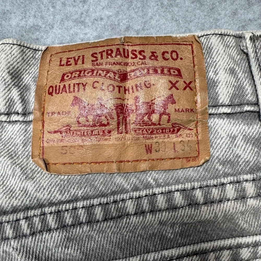 Levi 506 Jeans Mens 30x34 Gray Acid Wash Straight Leg Vintage Made USA 506-0261